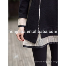fashion Organza collar woman's cashmere knitting dress